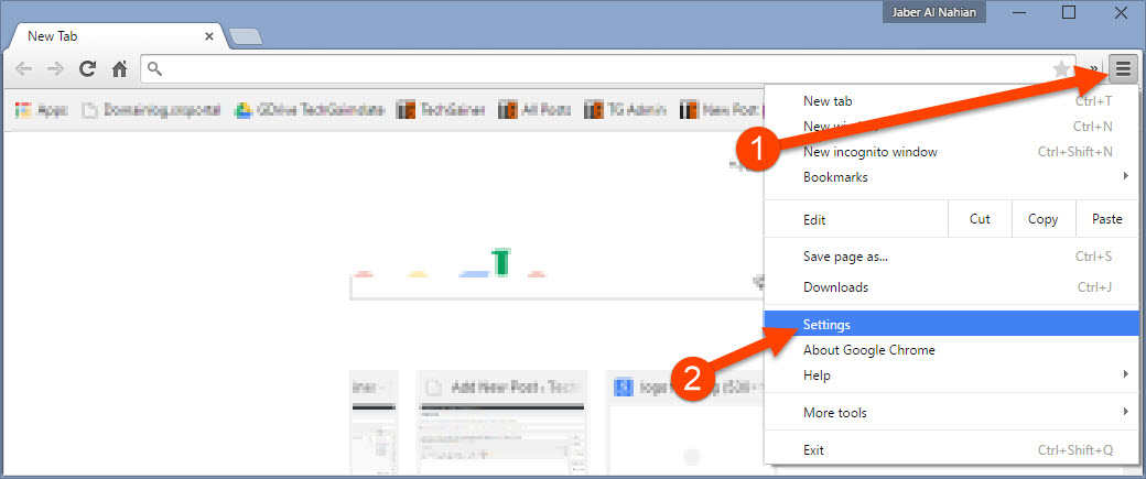 Open Chrome Settings
