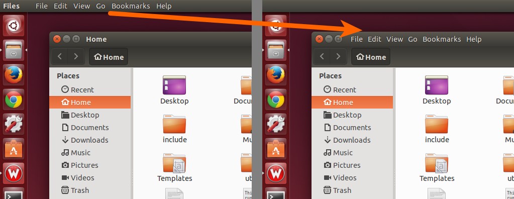 Show Menus in Application’s Window Instead of Global Menu Bar in Ubuntu