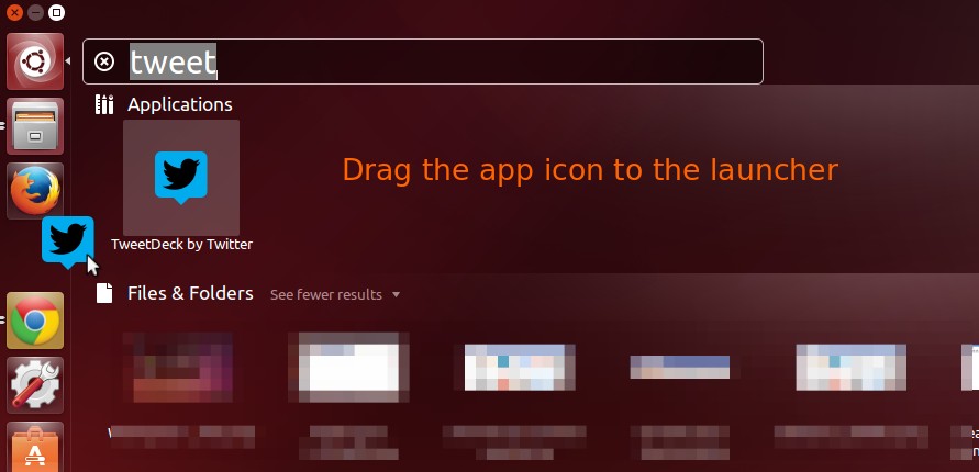 Drap app icon from dash to launcher