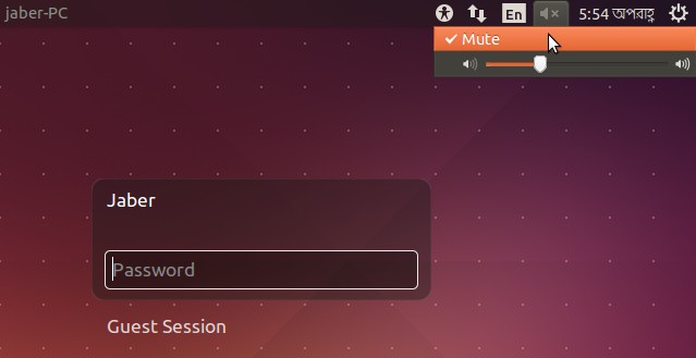 Mute sound in login screen