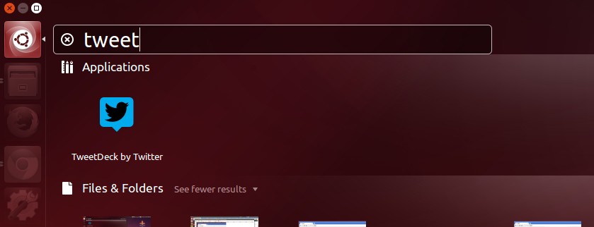 TweetDeck in Ubuntu Unity Dash